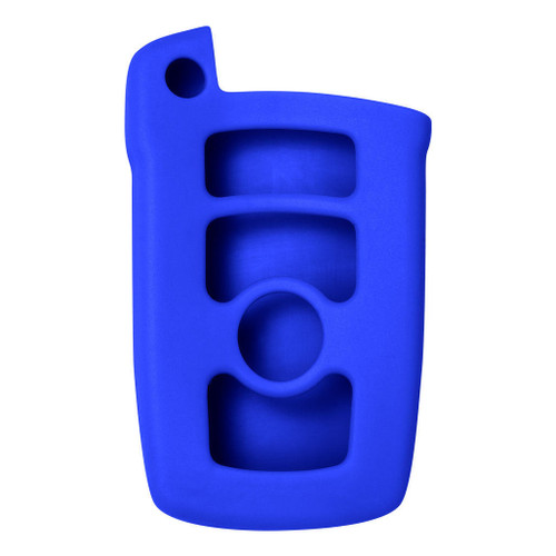 Replacement Silicone Jacket Keyless Remote Cover BMWJ14 for BMW 7 Series Smart Key FCC ID: LX 8766 S - Blue