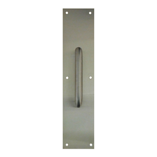 DON-JO Pull Plate 7116 With 3/4-inch Round Pulls Stainless Steel - US32D