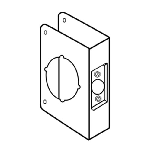 Don-Jo Wrap Around 61-CW For Cylindrical Door Locks With 2 1/8 Hole - 2 3/8 Backset - 1 3/4 Door - 605 Finish