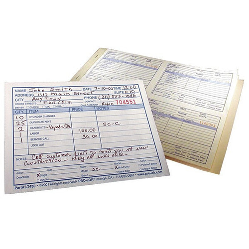 PRO-LOK Service Call Dispatch Book