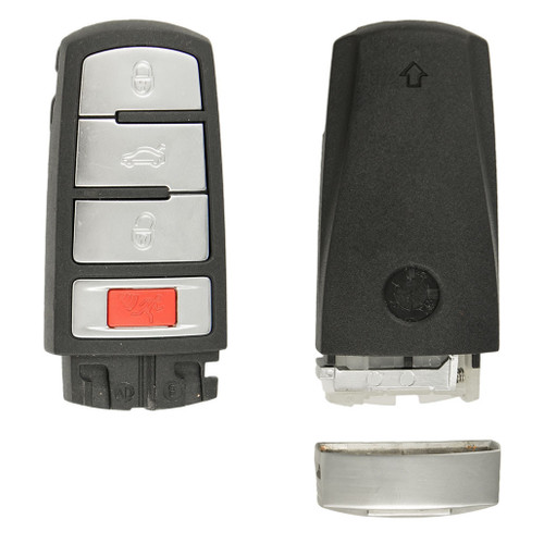 Keyless2Go Keyless2Go 4 Button Shell For Volkswagen Slot Remote Key NBG009066T Shells