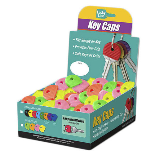 Lucky Line Standard Key Caps ASSORTED NEON - 200 Pcs - Display Box