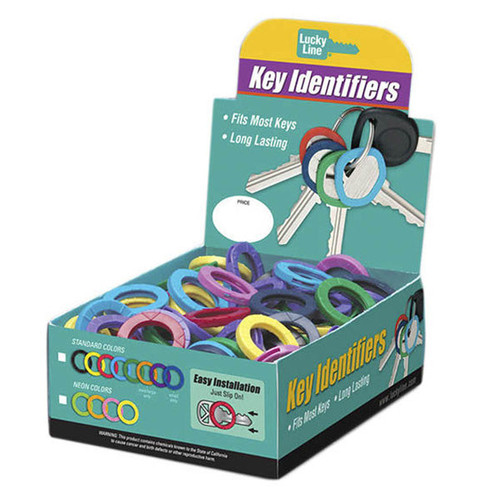 Lucky Line Lucky Line Medium Key Identifier ASSORTED NEON - 200 Pcs - Display Box Our Brands