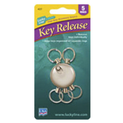 Lucky Line Lucky Line KEY RELEASE With 5 Key Rings - 1 Pcs - Carded Keys & Accessories