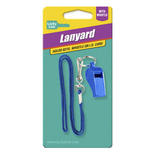 Lucky Line Lucky Line LANYARD With WHISTLE ASSORTED - 1 Pcs - Carded Our Hardware Brands