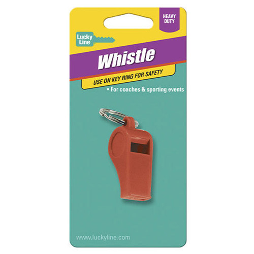 Lucky Line Lucky Line WHISTLE With Steel Key Ring ASSORTED - 1 Pcs - Carded Lucky Line