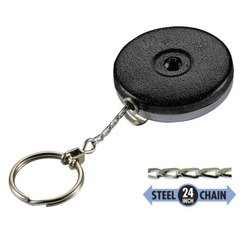 Lucky Line Lucky Line Key Reel Key Bak Slip On BLACK - 1 Pcs - Carded Key Tags, Chains & Rings
