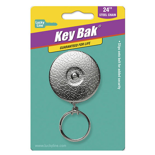 Lucky Line Lucky Line Key Reel Key Bak Slip On CHROME - 1 Pcs - Carded Our Hardware Brands
