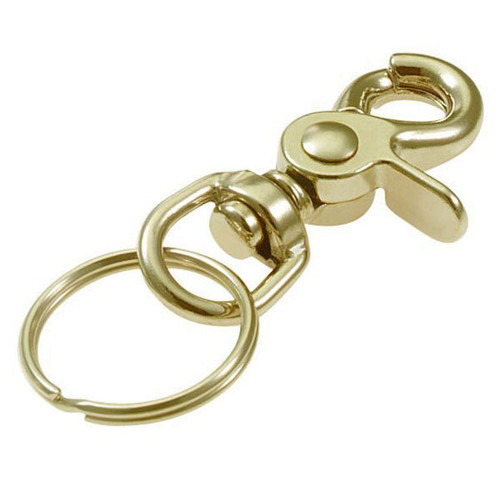 Lucky Line Lucky Line TRIGGER SNAP With Split Key Ring BRASS - 1 Pcs - Carded Our Brands