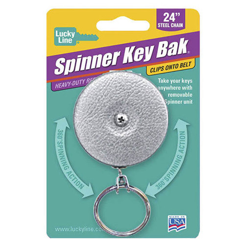 Lucky Line Lucky Line SPINNER KEY BAK Clip On Chrome - 1 Pcs - Carded Keys & Accessories