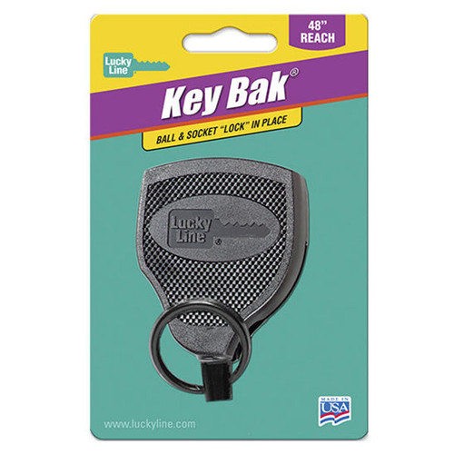 Lucky Line Lucky Line Super 48 Key Bak Clip On Black - 1 Pcs - Carded Key Tags, Chains & Rings