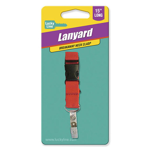 Lucky Line Flat Lanyard With Break Away ASSORTED - 1 Pcs - Carded
