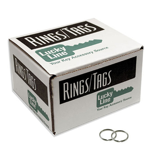 Lucky Line Lucky Line 7/8-Inch Split Key Rings Nickel-Plated - 100 Pcs - Display Box Lucky Line