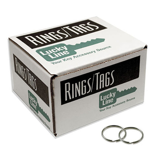 Lucky Line 1-1/4 Inch  Split Key Rings Nickel-Plated - 100 Pcs - Display Box