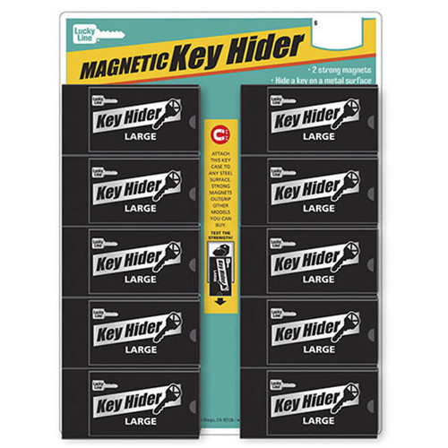 Lucky Line Lucky Line Large Magnetic Key Hider - 10 Pcs - Display Card Lucky Line