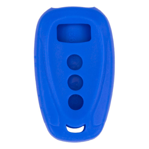 Replacement Silicone Jacket Keyless Remote Cover for GM 4 Button Smart Proximity Keys HYQ4EA HYQ4ES HYQ4AA - Blue