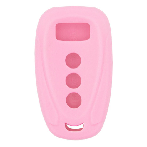 Keyless2Go Replacement Silicone Jacket Keyless Remote Cover for GM 4 Button Smart Proximity Keys HYQ4EA HYQ4ES HYQ4AA - Pink Keyless2Go