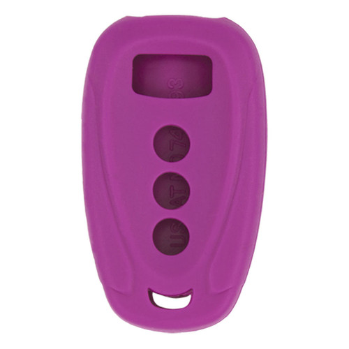 Keyless2Go Replacement Silicone Jacket Keyless Remote Cover for GM 4 Button Smart Proximity Keys HYQ4EA HYQ4ES HYQ4AA - Purple Auto Accessories