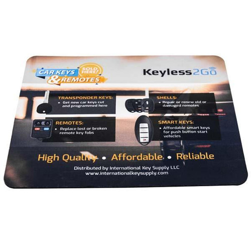 Keyless2Go Keyless2Go 7.75 x 9.25 x 1/8 Cloth Dye-Sublimated Mousepad 4 Color Process Imprint Heavy Duty Rubber Backing Our Automotive Brands