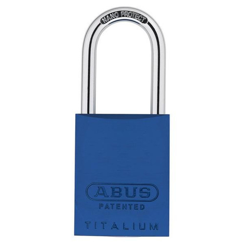 ABUS ABUS TITALIUM 83 Series 83AL/40 S2 Padlock Without Cylinder 1.5-inch Blue Locks ABUS ABUS TITALIUM 83 Series 83AL/40 S2 Padlock Without Cylinder 1.5-inch Blue Locks