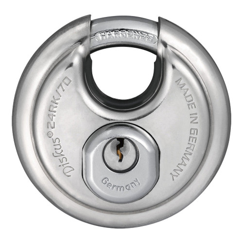 ABUS Diskus Protection Padlock 24RK/70 0-bitted 4-pin Loaded Rekeyable