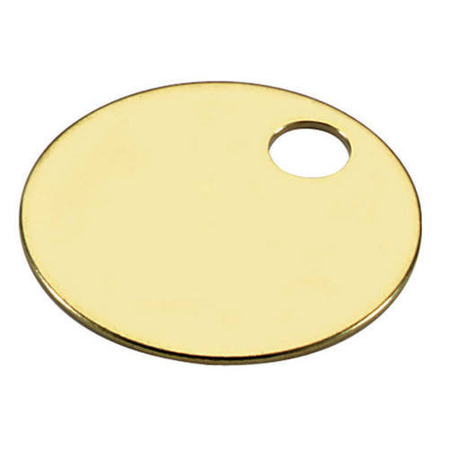 Lucky Line 260 1 Inch Solid Brass Tags - 100 Pcs - Display Box