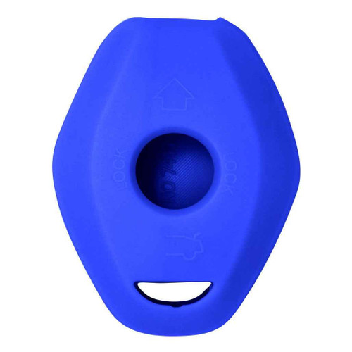 Replacement Silicone Jacket Keyless Remote Cover BMWJ33 for BMW 3 Button Remote Key FCC ID: LX8 FZV - Blue Shop Automotive Keyless2Go