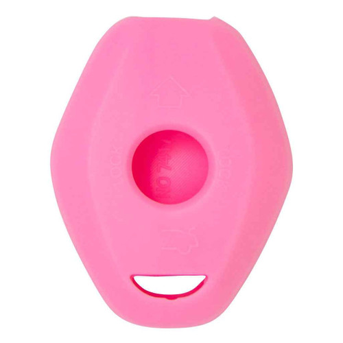 Replacement Silicone Jacket Keyless Remote Cover BMWJ33 for BMW 3 Button Remote Key FCC ID: LX8 FZV - Pink Our Brands Keyless2Go