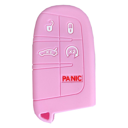 Replacement Silicone Jacket Smart Key Remote Cover for Dodge/Chrysler - Pink