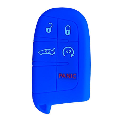 Replacement Silicone Jacket Smart Key Remote Cover for Dodge/Chrysler - Blue