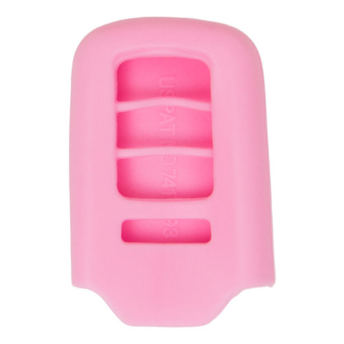 Replacement Silicone Jacket Keyless Remote Cover HNDAD104 for Honda 4 Button Smart Key FCC ID: ACJ932HK1210A / KR5V1X - Pink
