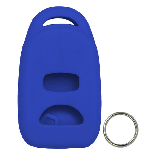Replacement Silicone Jacket Keyless Remote Cover HYKIK12 for Kia 3 Button Remote FCC ID: PINHA-T036 - Blue