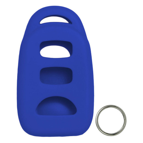 Keyless2Go Replacement Silicone Jacket Keyless Remote Cover HYKIK23 for Kia 4 Button Remote FCC ID: PINHA-T008 - Blue Keyless2Go