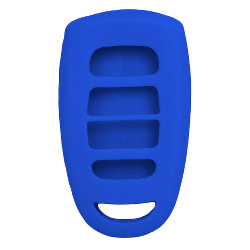 Keyless2Go Replacement Silicone Jacket Keyless Remote Cover HYKIK34 for Kia 4 Button Remote FCC ID: SV3HMTX with Metal Ring - Blue Keyless2Go