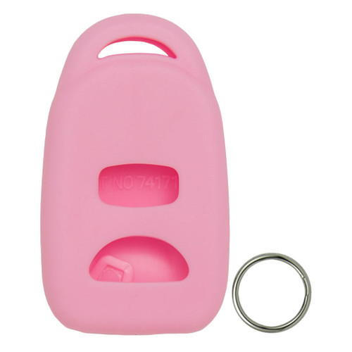 Keyless2Go Replacement Silicone Jacket Keyless Remote Cover HYKIK12 for Kia 3 Button Remote FCC ID: PINHA-T036 - Pink Our Brands