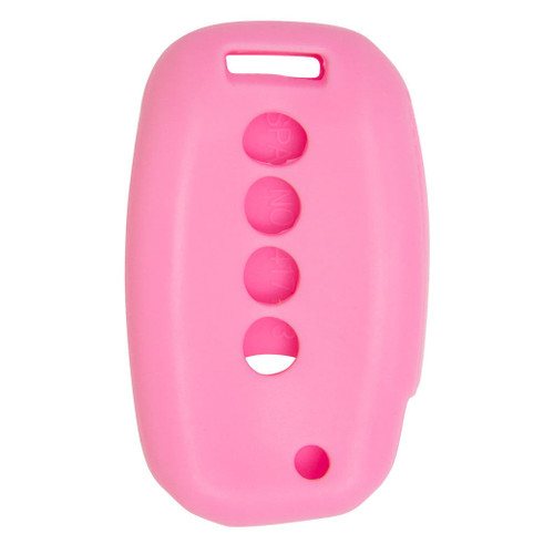 Replacement Silicone Jacket Keyless Remote Cover HYKIK64 for Kia 4 Button Flip Key FCC ID: OSLOKA-870T - Pink