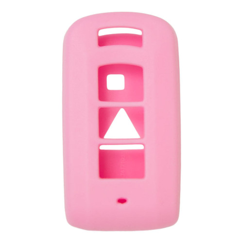 Keyless2Go Replacement Silicone Jacket Keyless Remote Cover MITP14 for Mitsubishi 4 Button Smart Proximity Key FCC ID: OUC644M-KEY-N - Pink Remote Protectors