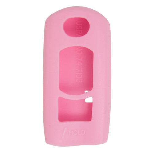 Replacement Silicone Jacket Keyless Remote Cover MZDAM24 for Mazda 4 Button Proximity Smart Key FCC ID: WAZX1T763SKE11 - Pink