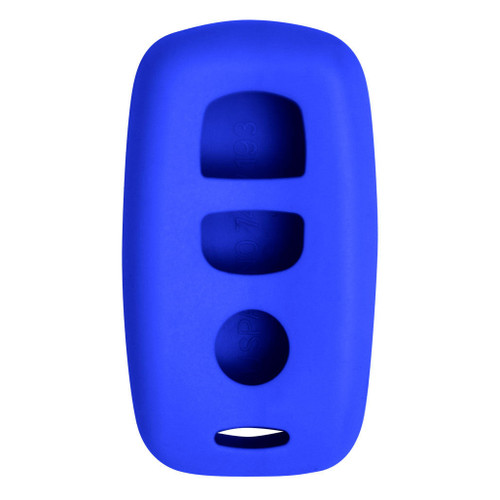 Keyless2Go Replacement Silicone Jacket Keyless Remote Cover MZDAM13 for Mazda 3 Button Remote FCC ID: KPU41846 KPU41794 - Blue Remote Protectors