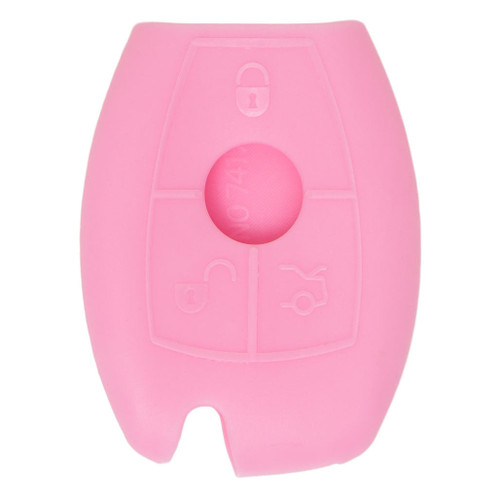 Keyless2Go Replacement Silicone Jacket Keyless Remote Cover MRCDN13 for Mercedes 4 Button Remote Key FCC ID: IYZDC07 - Pink Auto Accessories