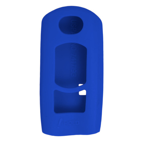 Keyless2Go Replacement Silicone Jacket Keyless Remote Cover MZDAM24 for Mazda 4 Button Proximity Smart Key FCC ID: WAZX1T763SKE11 - Blue Our Brands