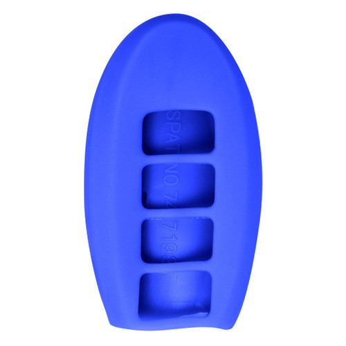 Replacement Silicone Jacket Keyless Remote Cover for Nissan Smart Keys - Blue