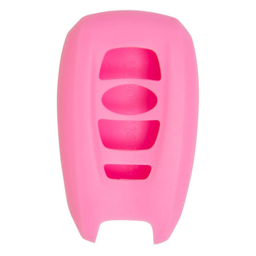 Keyless2Go Replacement Silicone Jacket Keyless Remote Cover SUBRO34 for Subaru 3 Button Proximity Smart Remote Key FCC ID: HYQ14AHC - Pink Auto Accessories