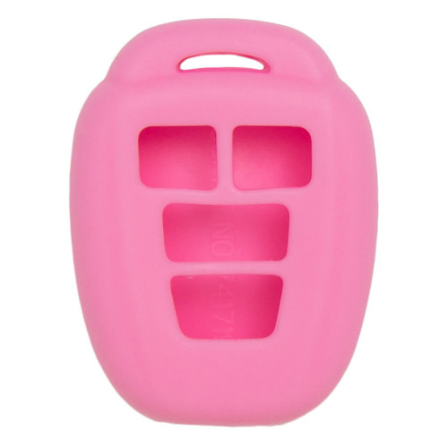 Keyless2Go Replacement Silicone Jacket Keyless Remote Cover TYOTAG94 for Toyota 4 Button Remote Key FCC ID: HYQ12BDM HYQ12BEL - Pink Our Brands