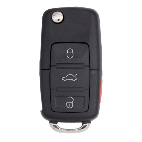 Keyless2Go Keyless2Go 4 Buttons Remote Flip Key Shell For VW Passat Jetta GOLF No Chip Inside Shells
