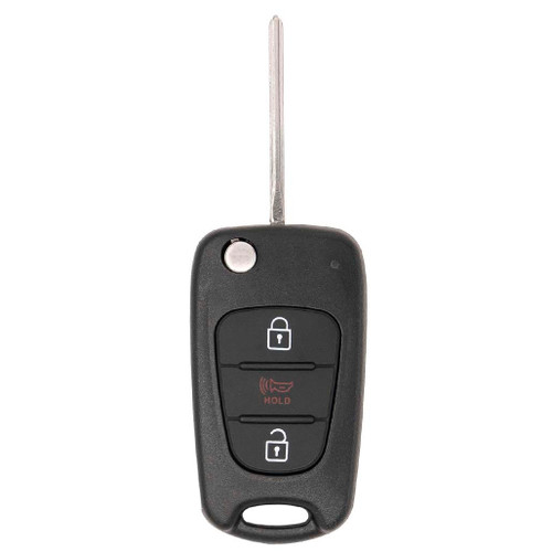 Keyless2Go Kia 3 Button Flip Key with High Security Blade NYOSEKSAM11ATX (SL), 95430-3W701, 315 MHz - Premium Aftermarket