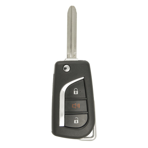 Keyless2Go Keyless2Go 3 Button Remote Flip Key Replacement for Toyota HYQ12BBY / 89070-42660 / 4D67 Chip Keyless2Go