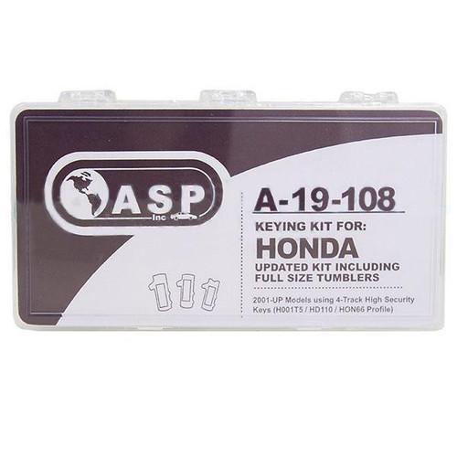 ASP A-19-108 Tumbler Keying Kit (Updated) for Honda 4-Track High Security (HON66)