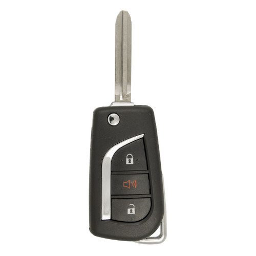 Keyless2Go Keyless2Go 3 Button Remote Flip Key Replacement For Toyota MOZB41TG / 89070-52850 / 4D67 CHIP Shop Automotive