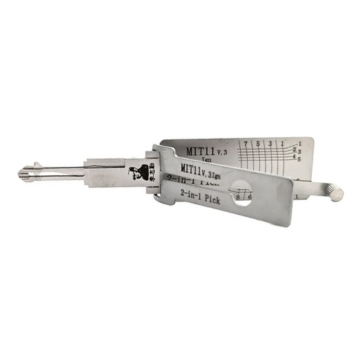 Original Lishi MIT11 / MIT3 8-Cut Mitsubishi 2-in-1 Pick - Ignition - Anti Glare